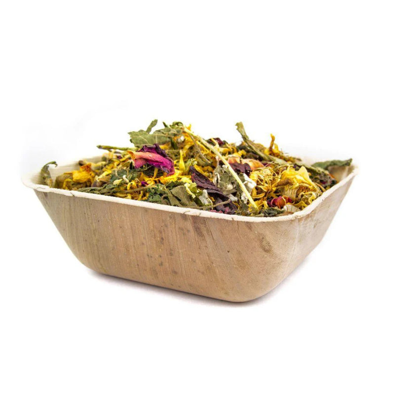 Load image into Gallery viewer, Norah’s Flower Bowl 40g – Edible Treat Bowl for Small Animals with Rose, Nettle &amp; Blue Mallow
