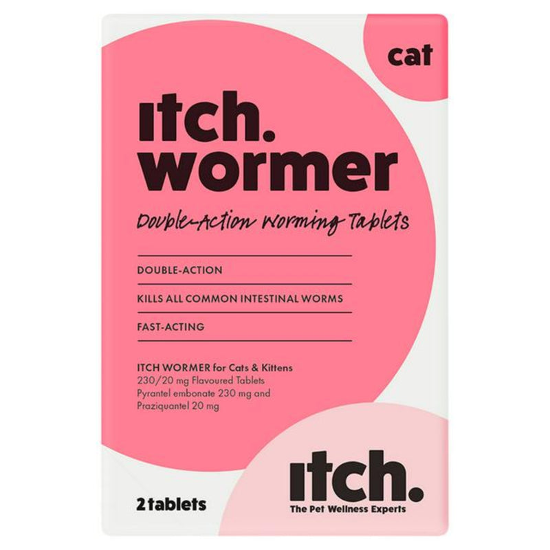 Load image into Gallery viewer, Itch Cat Wormer Tablets 2 Pack – effective treatment for roundworms and tapeworms in cats
