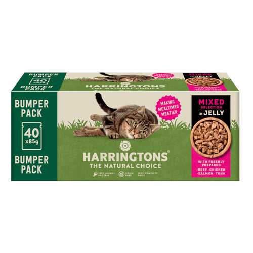 Harringtons Adult Cat Mixed in Jelly Wet Food 40x85g Pouches