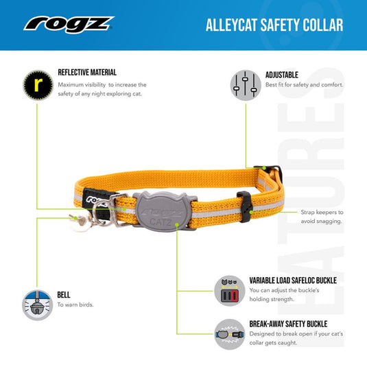 Rogz AlleyCat Reflective Cat Collar