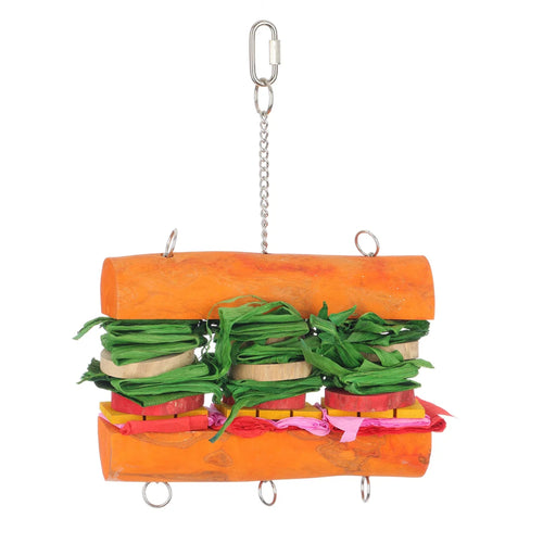 Blimpie Sandwich Bird Toy for Medium and Large Parrots