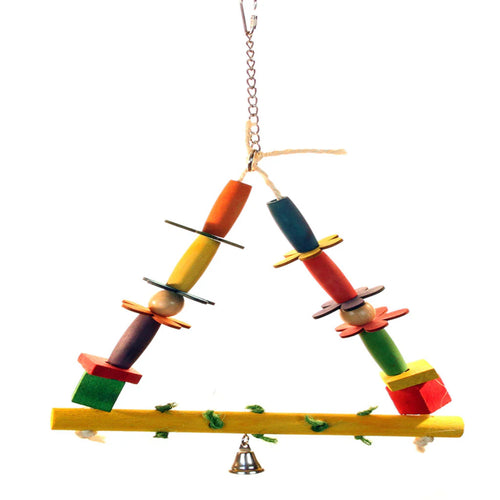 Natural Triangle Parrot Toy 37cm for Small Parrots