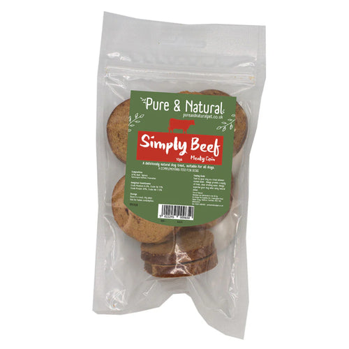 Pure & Natural Simply Beef Meaty Coins Dog Treats 10 Pack