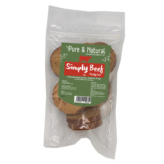 Pure & Natural Simply Beef Meaty Coins Dog Treats 10 Pack