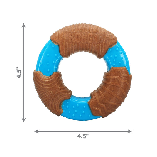 KONG CoreStrength Bamboo Ring Small Dog Toy – Blue
