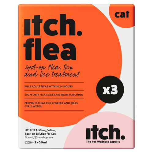 Itch Flea and Tick Spot-On Treatment for Cats 3 Pack