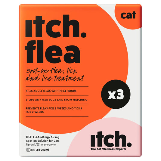 Itch Flea and Tick Spot-On Treatment for Cats 3 Pack