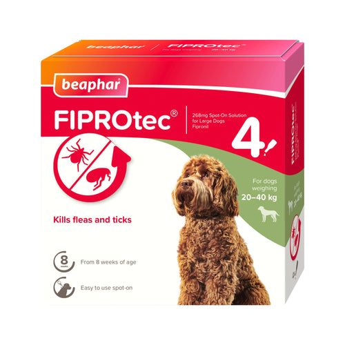 Fiprotec Spot-On Large Dog Flea and Tick Treatment 4 Pipettes