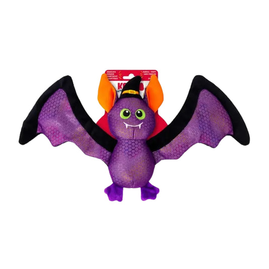 KONG Shimmy Shakers Bat Dog Toy Medium – Halloween crinkle squeaky toy with floppy wings
