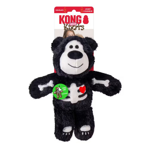 KONG Wild Knots Skeleton Bear Dog Toy – durable Halloween rope and plush bear