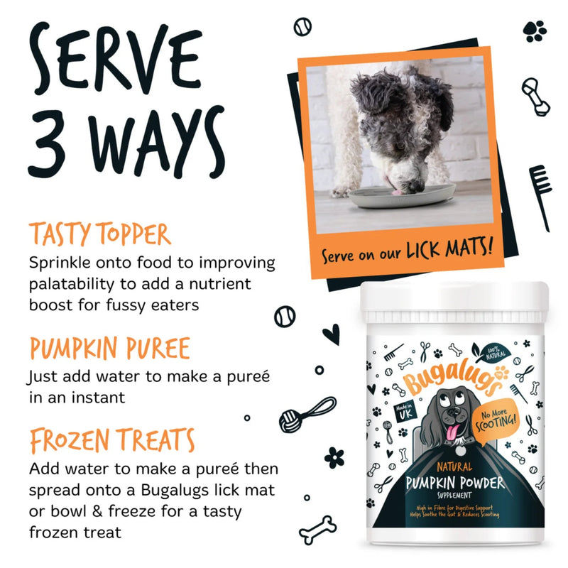 Load image into Gallery viewer, Bugalugs Pumpkin Powder for Dogs 200g
