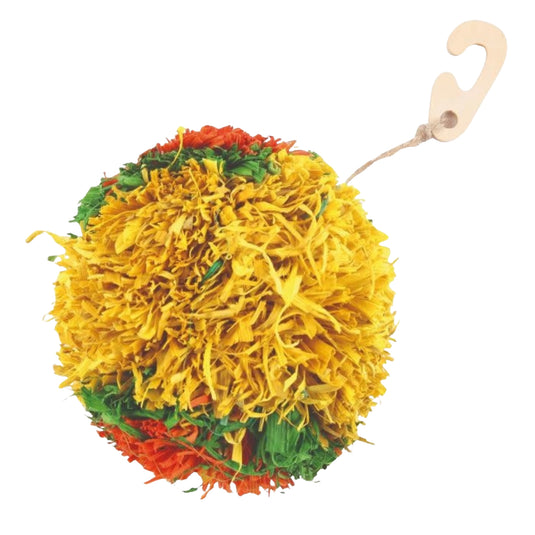 Bright Corny Pompom Small Animal Toy – colourful chew toy for rabbits, guinea pigs, and hamsters