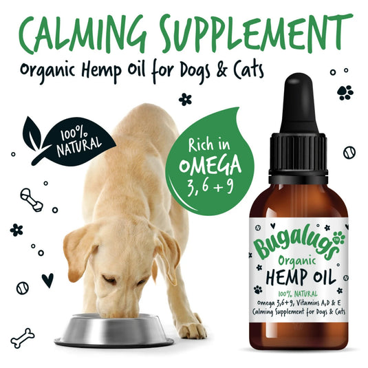 Bugalugs Organic Hemp Oil for Dogs & Cats – 50ml