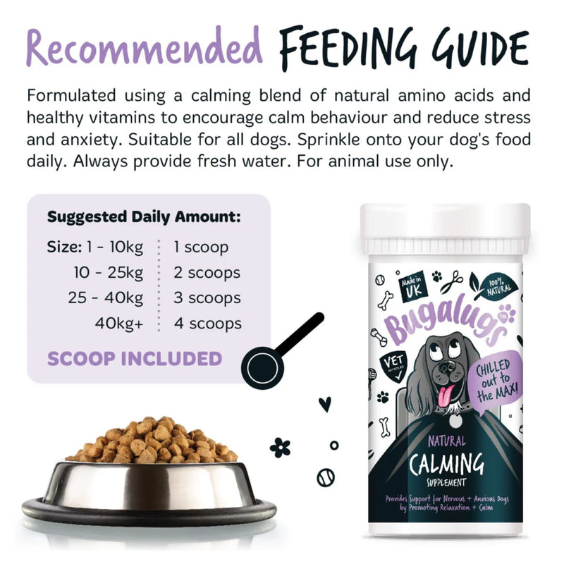 Load image into Gallery viewer, Bugalugs Calming Powder Supplement for Dogs – 80g

