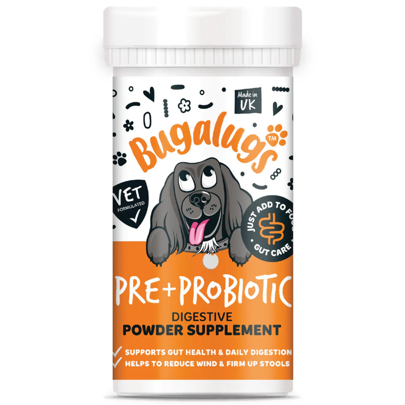 Load image into Gallery viewer, Bugalugs Pre &amp; Probiotic Digestive Powder Supplement 80g for dogs
