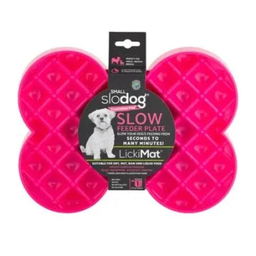 Lickimat Slow Feeder Plate – Small Pink | Dog Feeding Plate