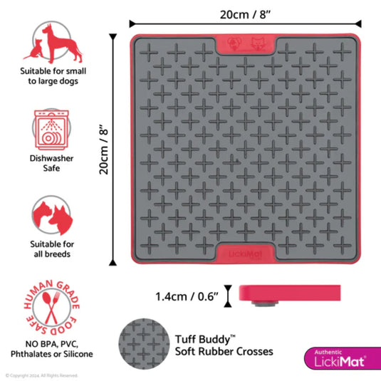Lickimat Tuff Buddy | Chew-Resistant Dog Lick Mat