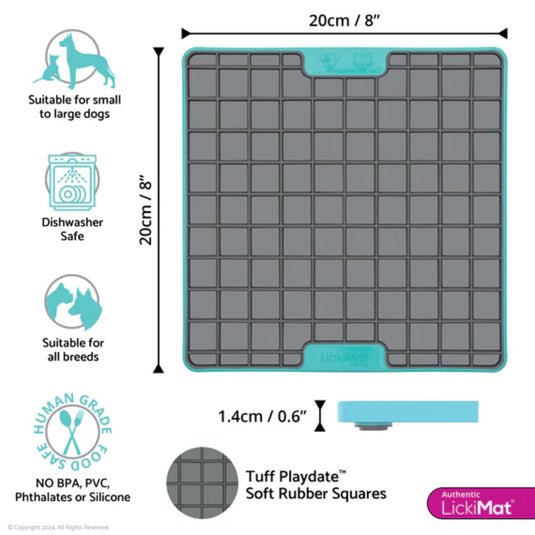 Lickimat Tuff Playdate – Red | Chew-Resistant Dog Lick Mat