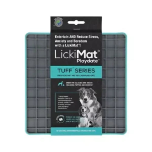 Lickimat Tuff Series Blue – durable chew-resistant dog lick mat
