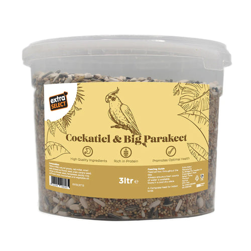 Extra Select Cockatiel & Big Parakeet Food 3L Tub