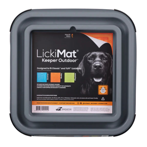 Lickimat Keeper Outdoor – sturdy non-slip holder for Lickimat dog mats