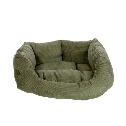 Danish Design Elden Fern Deluxe Slumber Dog Bed high wall green patterned dog bed