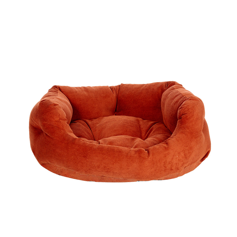 Load image into Gallery viewer, Danish Design Elden Rust Deluxe Slumber Dog Bed 35 inch high wall rust dog bed
