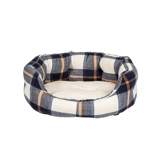 Danish Design Bowmore Navy Deluxe Slumber Dog Bed supportive high wall dog bed navy