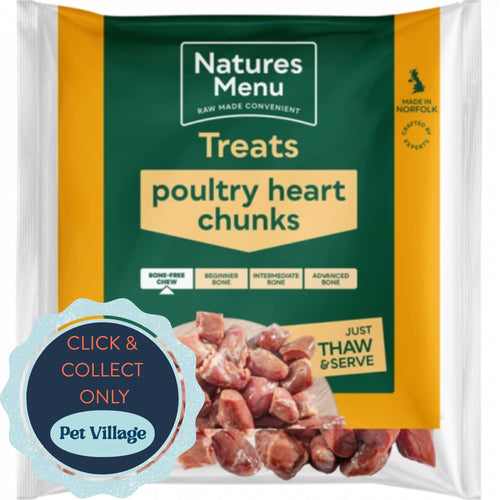 Natures Menu Poultry Heart Chunks 1kg