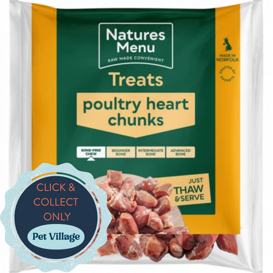 Natures Menu Poultry Heart Chunks 1kg