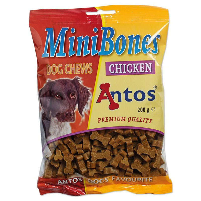 Load image into Gallery viewer, ANTOS Mini Bones Dog Training Treats 200g chicken flavour
