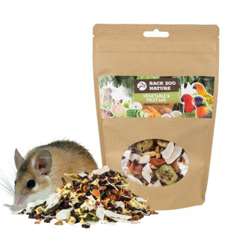 Load image into Gallery viewer, Back Zoo Nature Vegetable &amp; Fruit Mix for Rodents, Rabbits &amp; Birds – 100g
