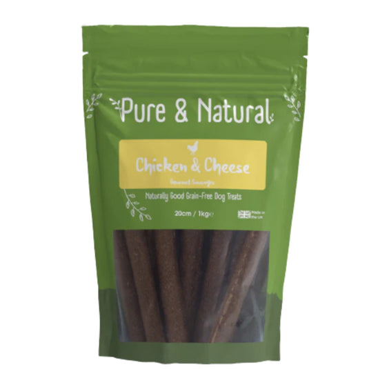 Pure & Natural Chicken & Cheese Gourmet Sausage 20cm 1kg
