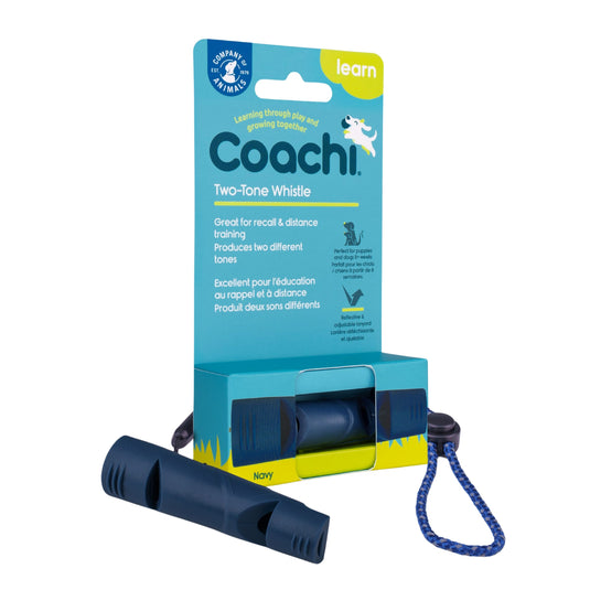 Coachi Two-Tone Whistle in navy for dog training