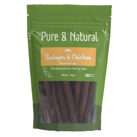 Pure & Natural Chicken & Salmon Gourmet Sausage 20cm 1kg