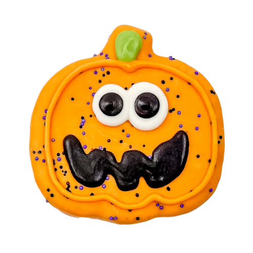 Bosco and Roxy’s Sir Squash-a-Lot pumpkin-shaped Halloween dog biscuit