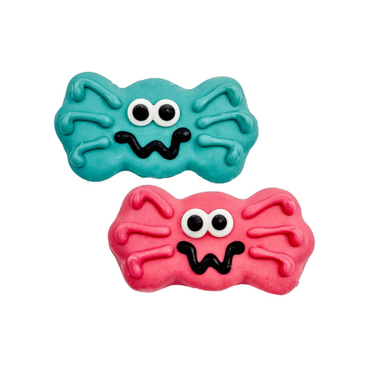 Bosco and Roxy’s assorted No-Fly Zone Spider Halloween dog biscuits in spooky designs
