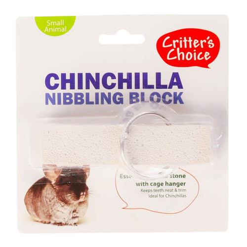 Critters Choice Chinchilla Nibbling Block, dental chew for chinchillas and small pets