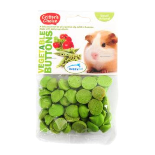 Critters Choice Veg Buttons 40g, vegetable-flavoured treats for small pets