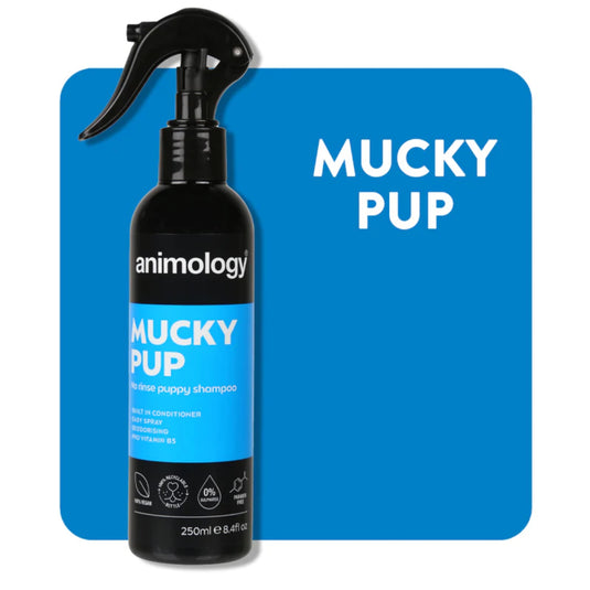 Animology Mucky Pup 250 ml no-rinse puppy shampoo spray for dogs, easy spray-on coat cleaner
