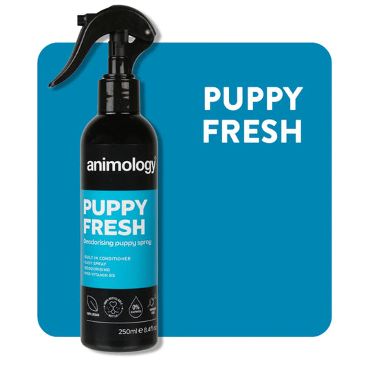 Animology Puppy Fresh 250ml spray bottle — deodorising leave-in coat freshener for puppies