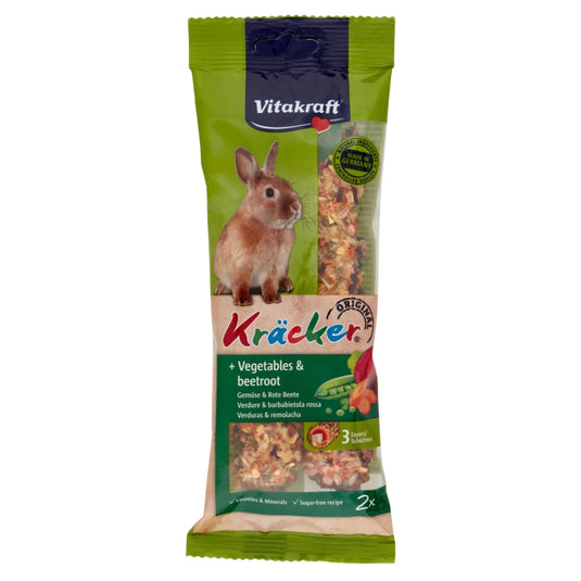 Vitakraft Rabbit Vegetable and Beetroot treats, natural crunchy snacks for rabbits