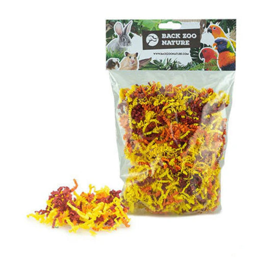 Back Zoo Nature Crinkle Paper Sun Mix — colourful crinkle paper for rodents, rabbits, and birds, ideal for nesting and enrichment