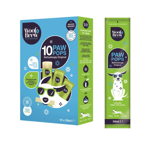Woof & Brew Paw Pops – 10 x 50ml Natural Freeze-at-Home Dog Ice Treats