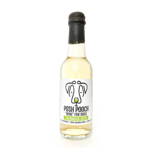 Woof & Brew Posh Pooch White – Non-Alcoholic Herbal Dog Wine Treat 250ml