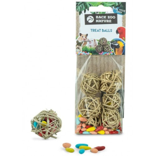 Back Zoo Nature Fill Your Own Treat Balls 6-Pack – 4cm Foraging Enrichment Toy for Birds & Small Pets