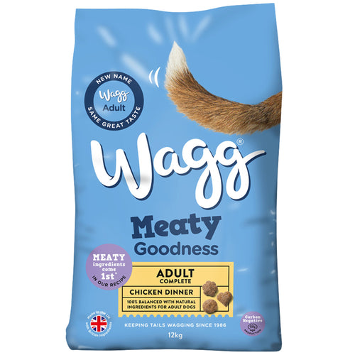 Wagg Meaty Goodness Chicken Dry Dog Food 12kg – Complete Nutrition for Adult Dogs