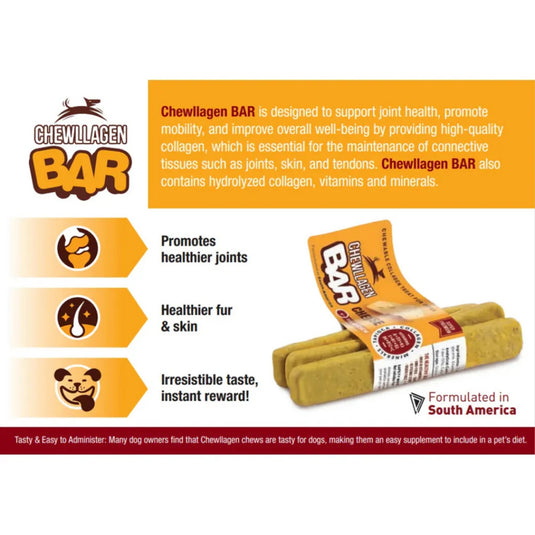 Chewllagen Cheese Bar – Natural Collagen Dog Chew