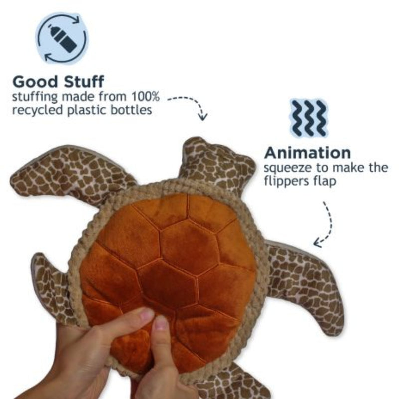 Load image into Gallery viewer, Tall Tail Animated Sea Turtle Dog Toy
