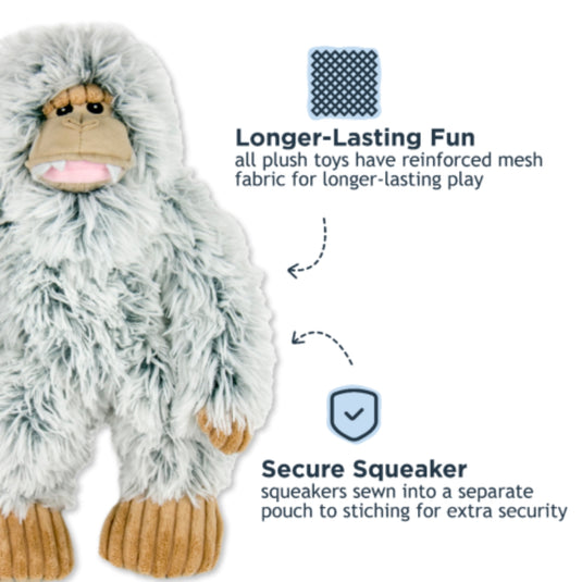 Tall Tails Yeti with Squeaker Dog Toy